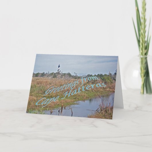 Groeten van Kaap Hatteras OBX Kaart (Voorkant)