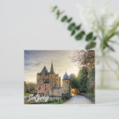 Groeten van kasteel Satzvey, Duitsland Briefkaart (Staand voorkant)