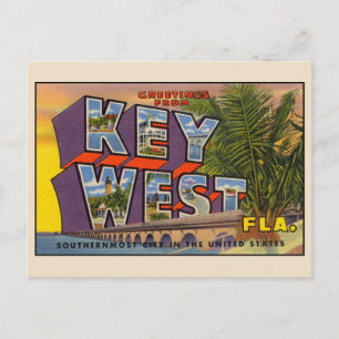 Groeten van Key West Large Letter Briefkaart