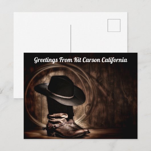 Groeten van Kit Carson, Californië Briefkaart (Voorkant / Achterkant)