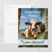 Groeten van "Koe-abana" Vakantie Briefkaart (Voorkant / Achterkant)