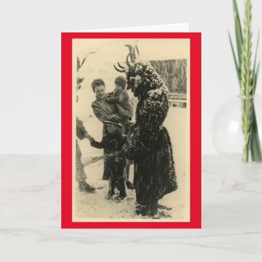 Groeten van Krampus! Feestdagen Kaart (Voorkant)
