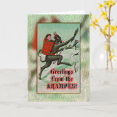 Groeten van Krampus! Kaart (Gele Bloem)