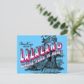 Groeten van LAND LALA - waar de vervalsing echt is Briefkaart (Staand voorkant)
