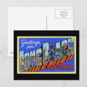 Groeten van Lang Strand Californië Briefkaart (Voorkant / Achterkant)