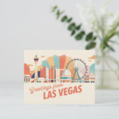 groeten van Las Vegas Classic Retro Briefkaart (Staand voorkant)