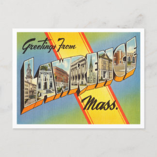 Groeten van Lawrence, Massachusetts Travel Briefkaart