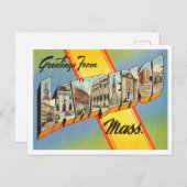 Groeten van Lawrence, Massachusetts Travel Briefkaart (Voorkant / Achterkant)