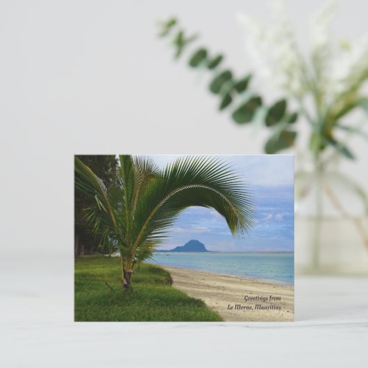 Groeten van Le Morne, Mauritius Briefkaart (Staand voorkant)