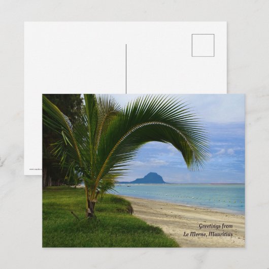 Groeten van Le Morne, Mauritius Briefkaart (Voorkant / Achterkant)