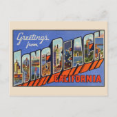 Groeten van Long Beach Large Letter Briefkaart (Voorkant)