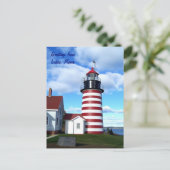 Groeten van Lubec, Maine Briefkaart (Staand voorkant)