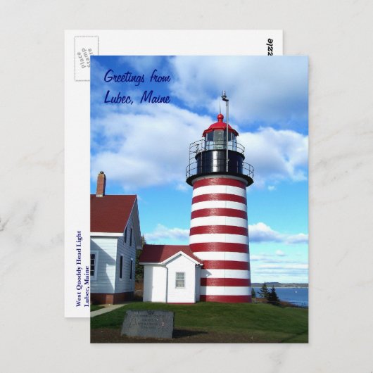 Groeten van Lubec, Maine Briefkaart (Voorkant / Achterkant)