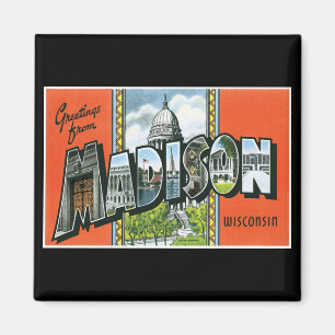 Groeten van Madison, Wisconsin! Magneet