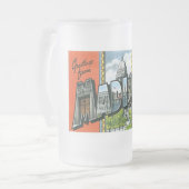 Groeten van Madison, Wisconsin! Matglas Bierpul (Voorkant links)