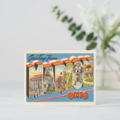 Groeten van Marion, Ohio Vintage Travel Briefkaart (Staand voorkant)