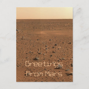 Groeten van Mars Briefkaart
