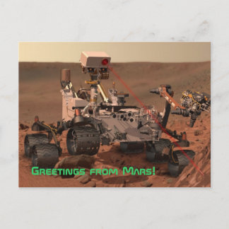Groeten van Mars! Mars Curiosity Rover Briefkaart