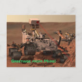 Groeten van Mars! Mars Curiosity Rover Briefkaart (Voorkant)