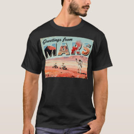 Groeten van Mars Retro Sci-Fi T-shirt