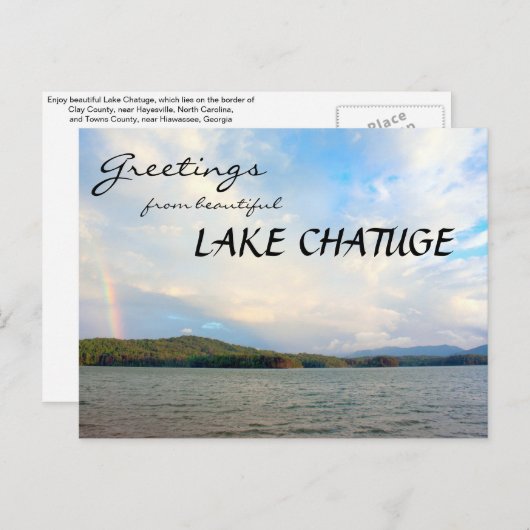 Groeten van Meer Chatuge Briefkaart (Voorkant / Achterkant)