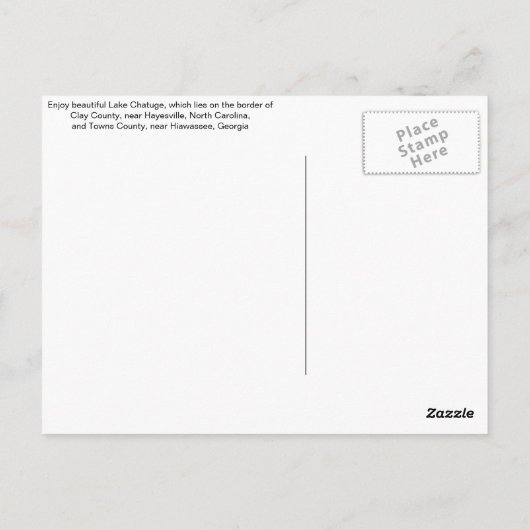 Groeten van Meer Chatuge Briefkaart (Achterkant)