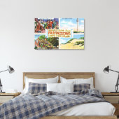 Groeten van met Schilderachtig scènes Canvas Afdruk (Insitu (Slaapkamer))