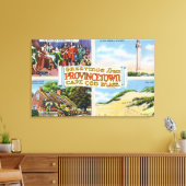 Groeten van met Schilderachtig scènes Canvas Afdruk (Insitu (Woonkamer))