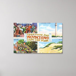 Groeten van met Schilderachtig scènes Canvas Afdruk