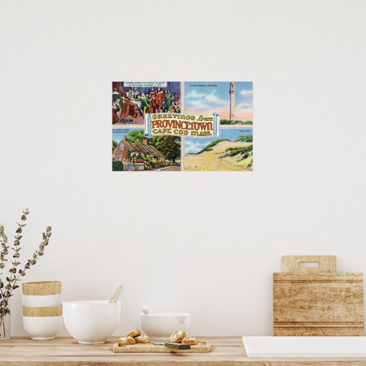 Groeten van met Schilderachtig scènes Poster (Keuken)