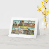 Groeten van met Schilderachtig Uitzichten 2 Kaart (Gele Bloem)