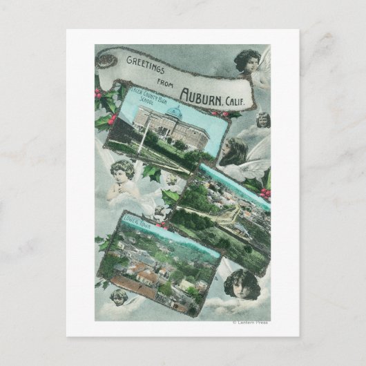 Groeten van met Schilderachtig ViewsAuburn, CA Briefkaart (Voorkant)