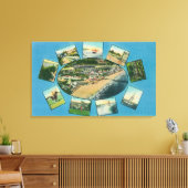 Groeten van met Schilderachtig ViewsSanta Cruz, CA Canvas Afdruk (Insitu (Woonkamer))