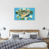 Groeten van met Schilderachtig ViewsSanta Cruz, CA Canvas Afdruk (Insitu (Slaapkamer))