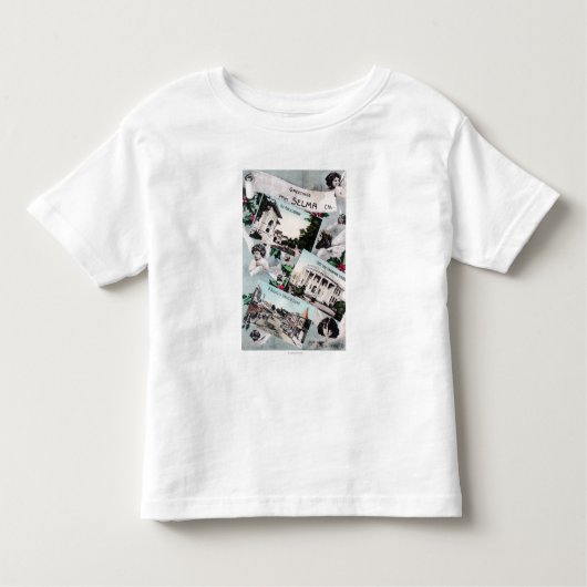 Groeten van met Schilderachtig ViewsSelma, CA Kinder Shirts (Voorkant)