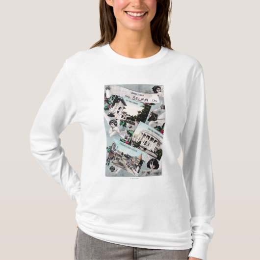 Groeten van met Schilderachtig ViewsSelma, CA T-shirt (Voorkant)