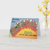 Groeten van Minneapolis Kaart (Gele Bloem)