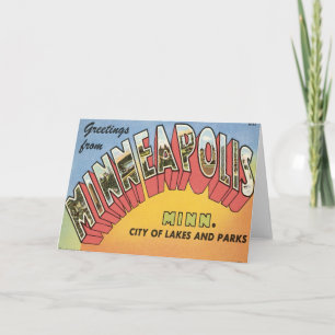 Groeten van Minneapolis Kaart