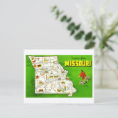 groeten van Missouri Kaart (Staand voorkant)