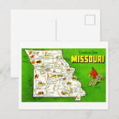 groeten van Missouri Kaart (Voorkant / Achterkant)