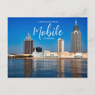 Groeten van Mobile Alabama ansichtkaart Briefkaart