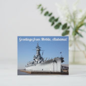 Groeten van Mobile, Alabama, BB-60 Briefkaart (Staand voorkant)
