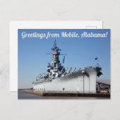 Groeten van Mobile, Alabama, BB-60 Briefkaart (Voorkant / Achterkant)