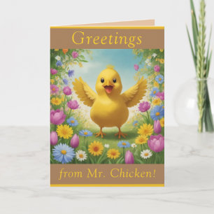 Groeten van Mr. Chicken! - Paasvakantie Kaart