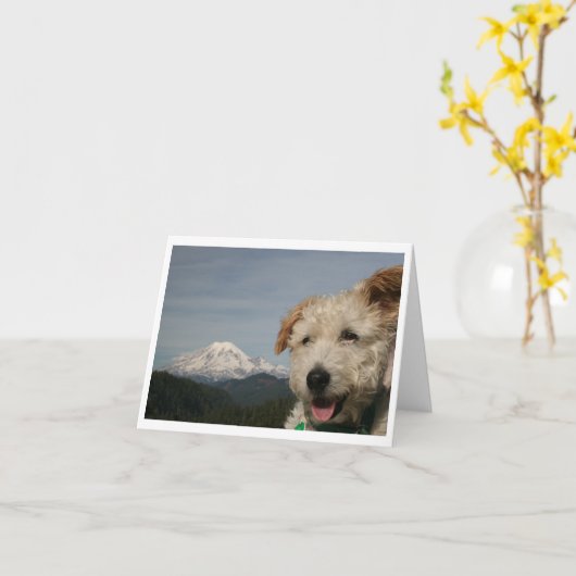 Groeten van Mt. Rainier Kaart (Gele Bloem)