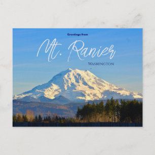 Groeten van Mt. Ranier Washington Ansichtkaart Briefkaart