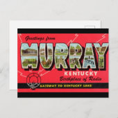 Groeten van Murray Kentucky Travel Briefkaart (Voorkant / Achterkant)