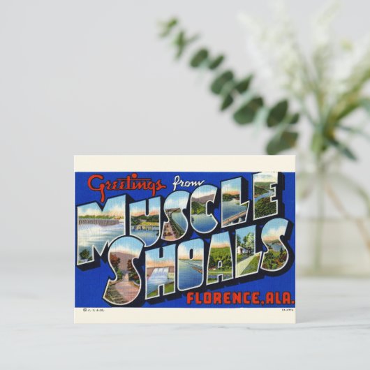 Groeten van Muscle Shoals, AL Briefkaart (Staand voorkant)