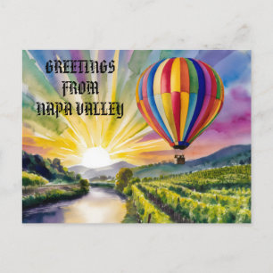 Groeten van Napa Valley Travel Tekst foto bewerken Briefkaart