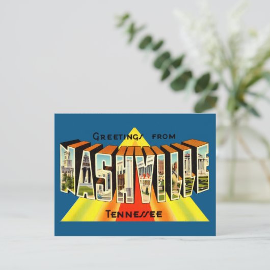  groeten van Nashville Travel Briefkaart (Staand voorkant)